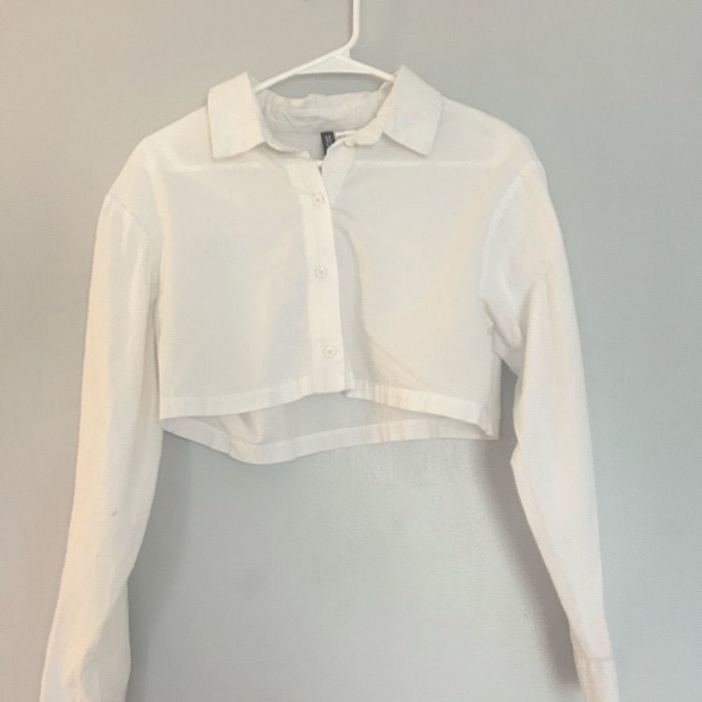 Divided cropped buttondown XS